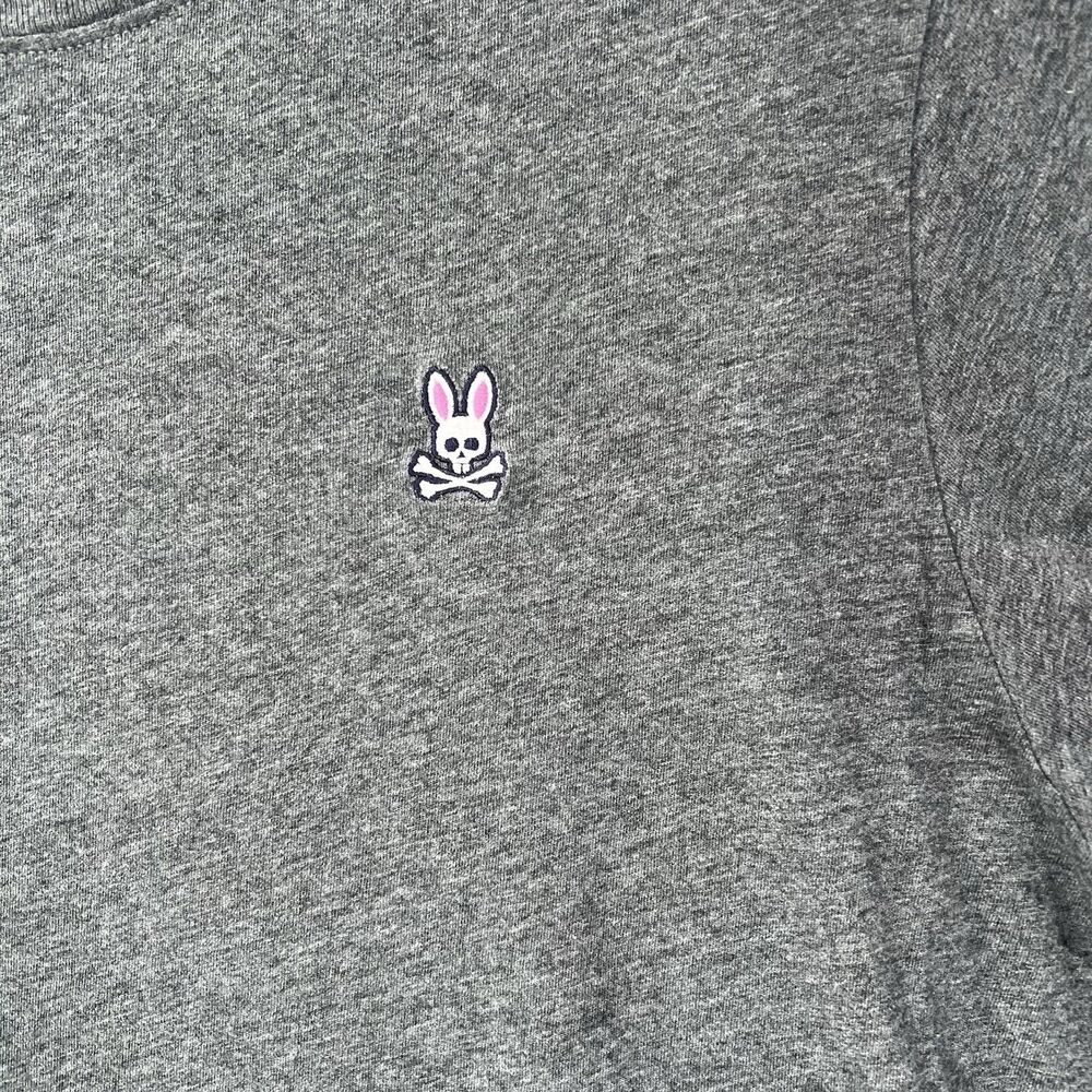 Psycho Bunny T Shirt Men's Size 4 Solid Gray pima embroidered - Picture 2 of 10